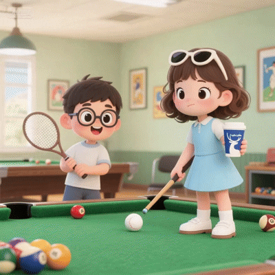 我们一起打桌球